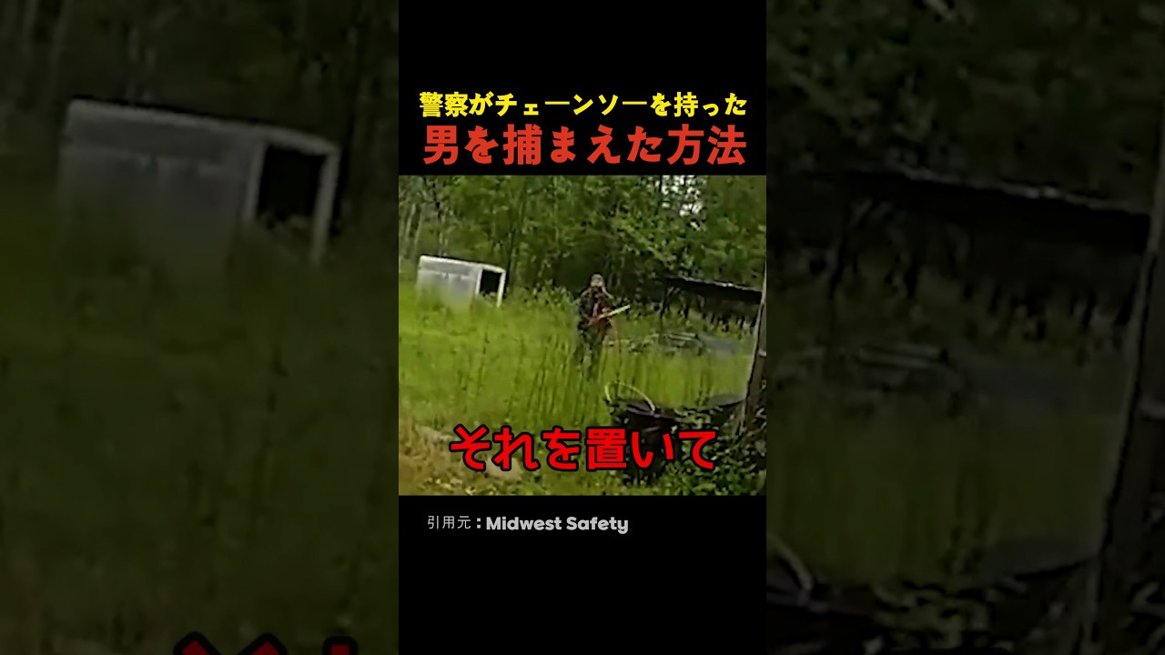 警察がチェーンソーを持った男を捕まえた方法
