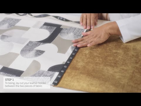 How to Sew a Leather Nailhead Border In Between Two Fabrics