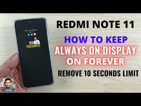 Redmi Note 11 : How To Keep Always On Display On Forever | Remove 10 Seconds Limit