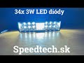 LED pracovné svetlo - 34x 3W LED / 10-30V / ECE R10 (153x37x35mm) - Video Youtube
