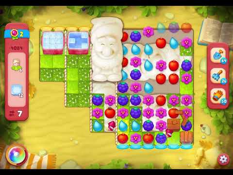 GardenScapes Level 4084 no boosters (16 moves)