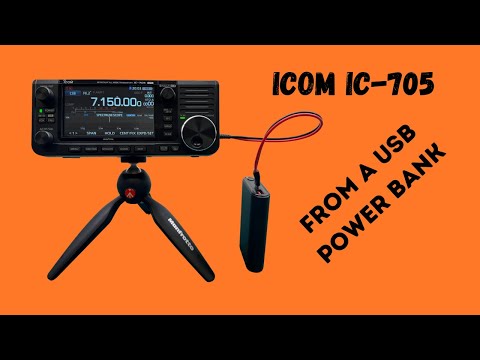 ICOM IC-705 from a USB power bank