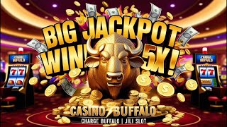 Huge Jackpot Win In Charge Buffalo 50X 🐂🎰| Jili Slot Big Win Secrets