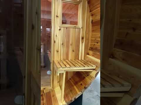 Oasis 2-4 Person Traditional Canopy Barrel Sauna video walkthrough