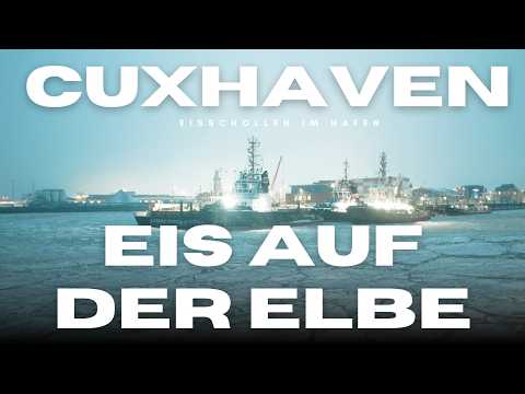 Cuxhaven: Eisschollen im Hafen und auf der Elbe