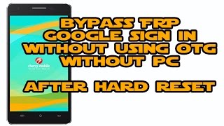 Bypass Google Account FRP Cherry Mobile Android