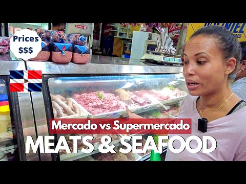 Meat and Seafood Street Market In Santo Domingo | Dominican Republic