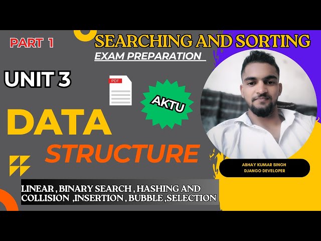 Understanding Data Structures: Searching and Sorting Techniques ...
