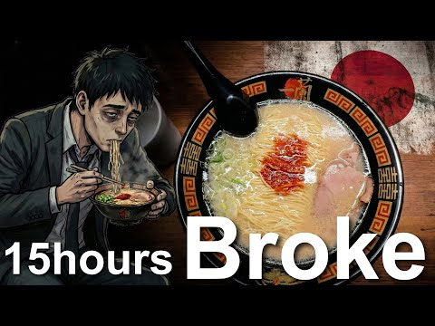 Eating alone after overtime. The silence of a Japanese salaryman.