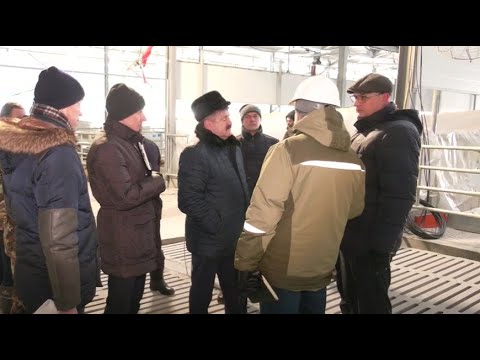 Председатель Гомельского облисполкома Геннадий Соловей провёл встречу на новом молочно-товарном комплексе видео