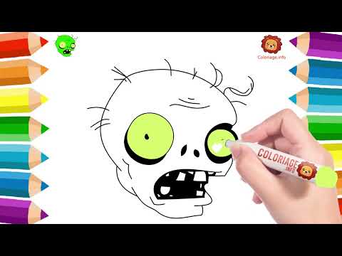 Dessin Halloween - Comment dessiner un zombie pour Halloween  Coloriage Halloween Zombie