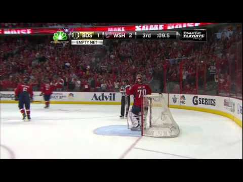 Last 2 mins of game. Time clock error. Boston Bruins vs Washington Capitals 4/19/12 NHL Hockey