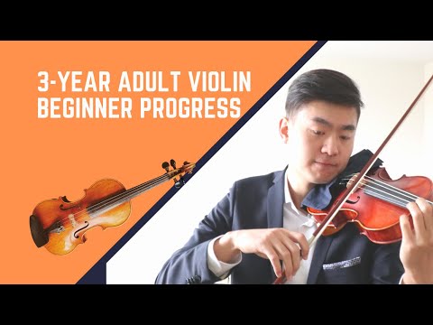 Adult violin beginner 3 years progress video