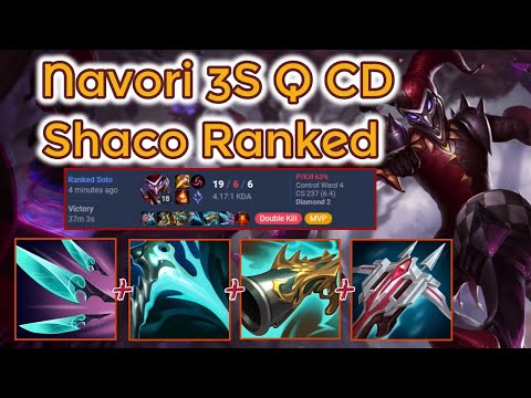 3s Q CD Navori Crit Shaco - S13 D2 Ranked [League of Legends] Full Gameplay - Infernal Shaco