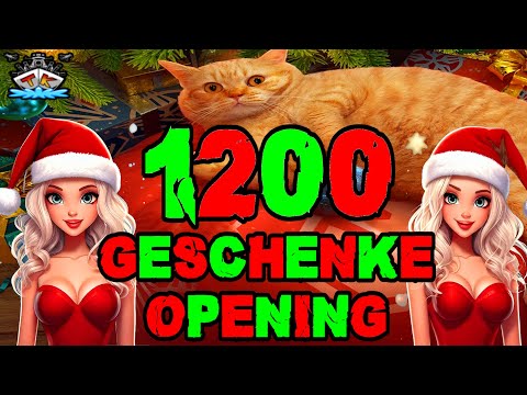 1200 Container/Geschenke "Frohe Weihnachten"  "Container opening"⚓️ in World of Warships 🚢