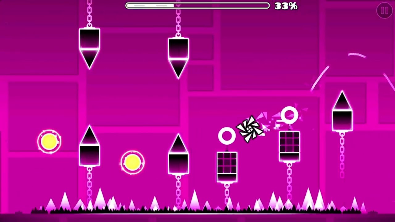 I complete the first medium-difficulty level in Geometry Dash with Time Machine