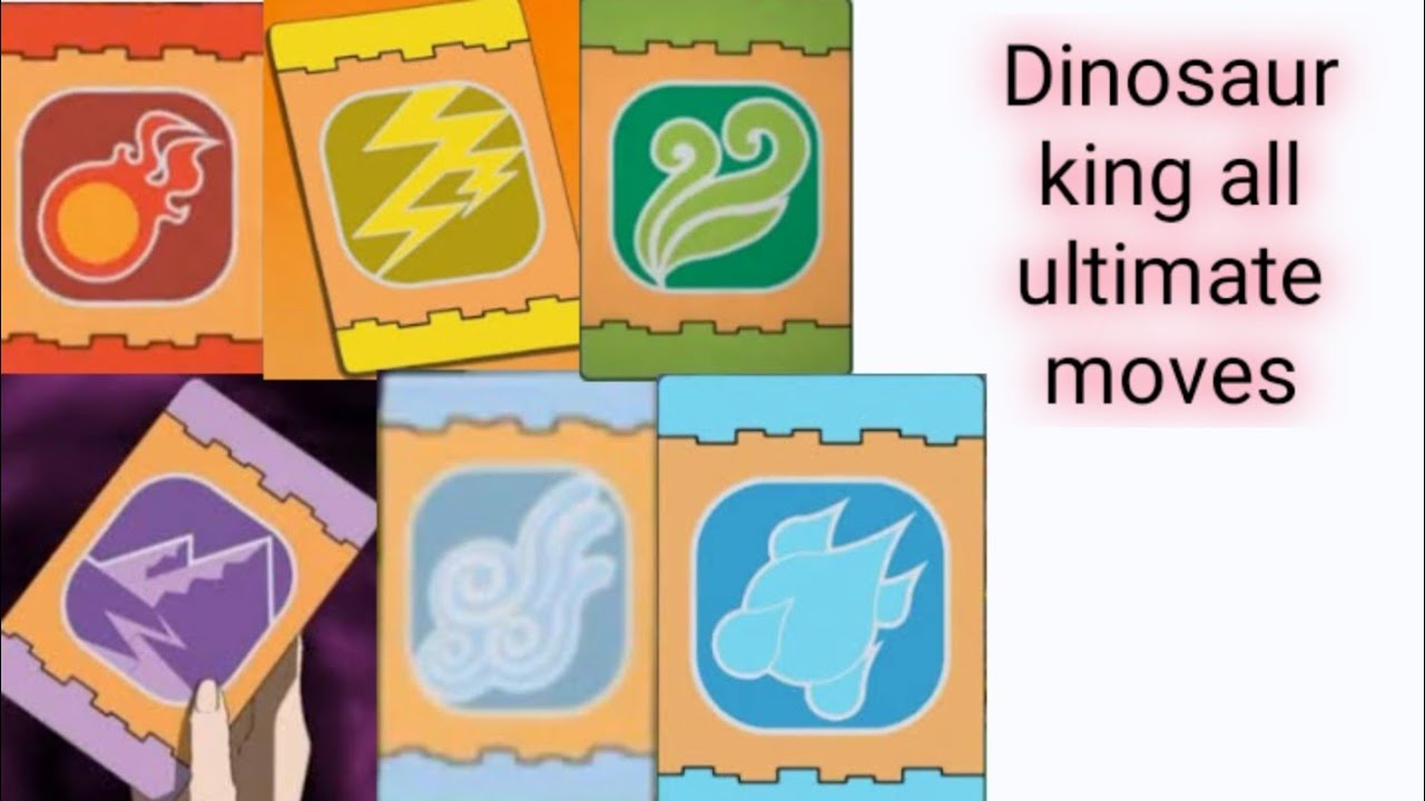Ultimate Thunder,Wind,leaf,Fire,Water,Earth|Dinosaur king all ultimate moves