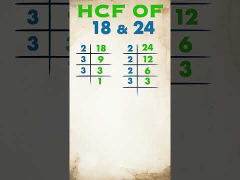 HCF of 18 & 24 | Public Maths  #maths #mathstricks
