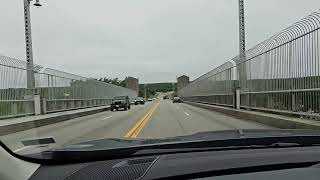 bourne bridge northbound over cape cod canal, mass