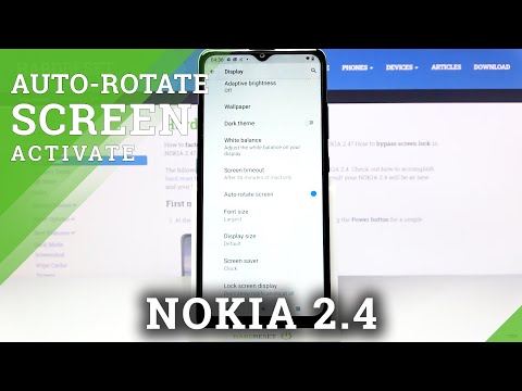 NOKIA 2.4 - How to Rotate Screen & Use Auto-Rotation Option