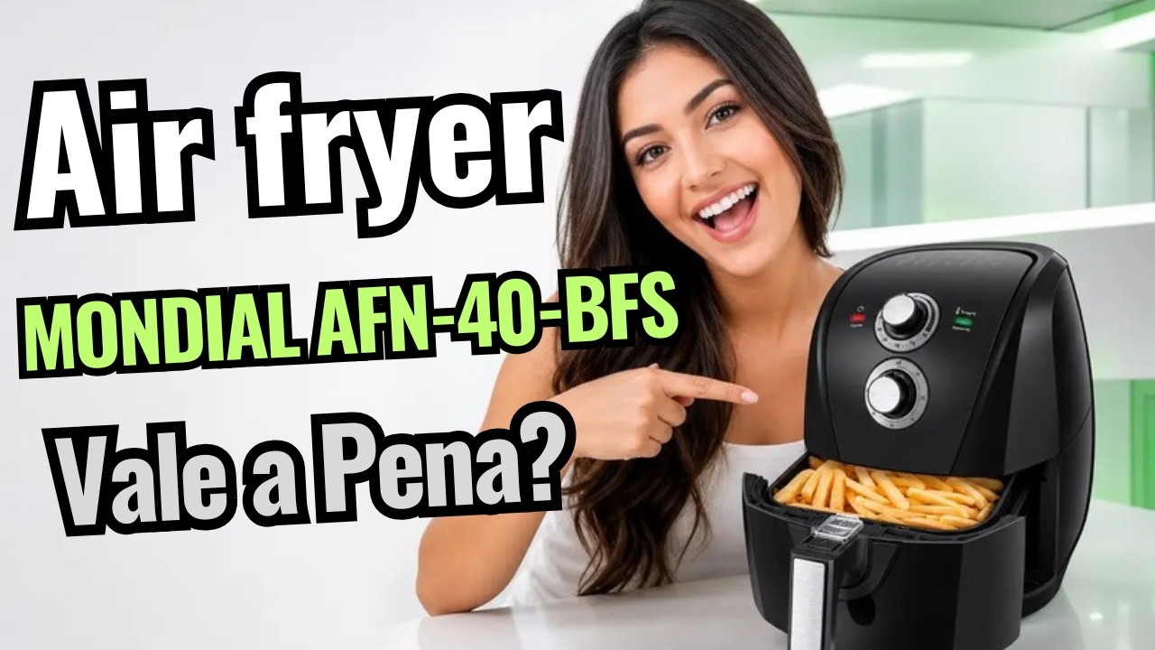 Miniatura da avaliação em vídeo de Fritadeira Sem Óleo Mondial AFN-40-RI 4L 1500W
