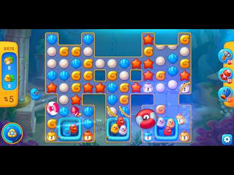 Fishdom. 8476 level no boosters and diamonds. 12 moves