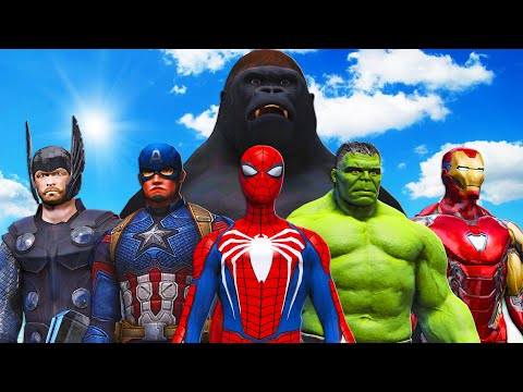THE AVENGERS vs KING KONG - Epic Superheroes Battle