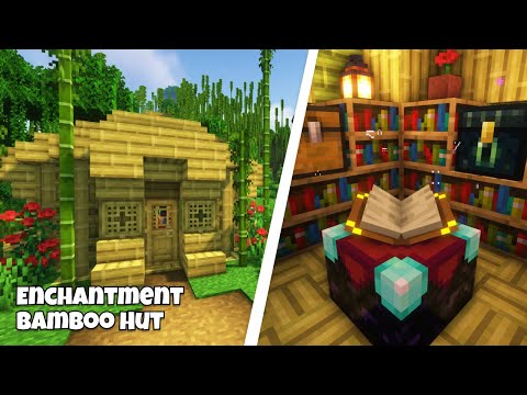 SidioMC - Minecraft 1.20 | How to Build a Magical Bamboo Hut! Enchantment Room Design