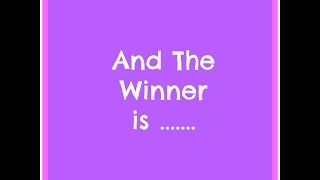 And WInner is ......