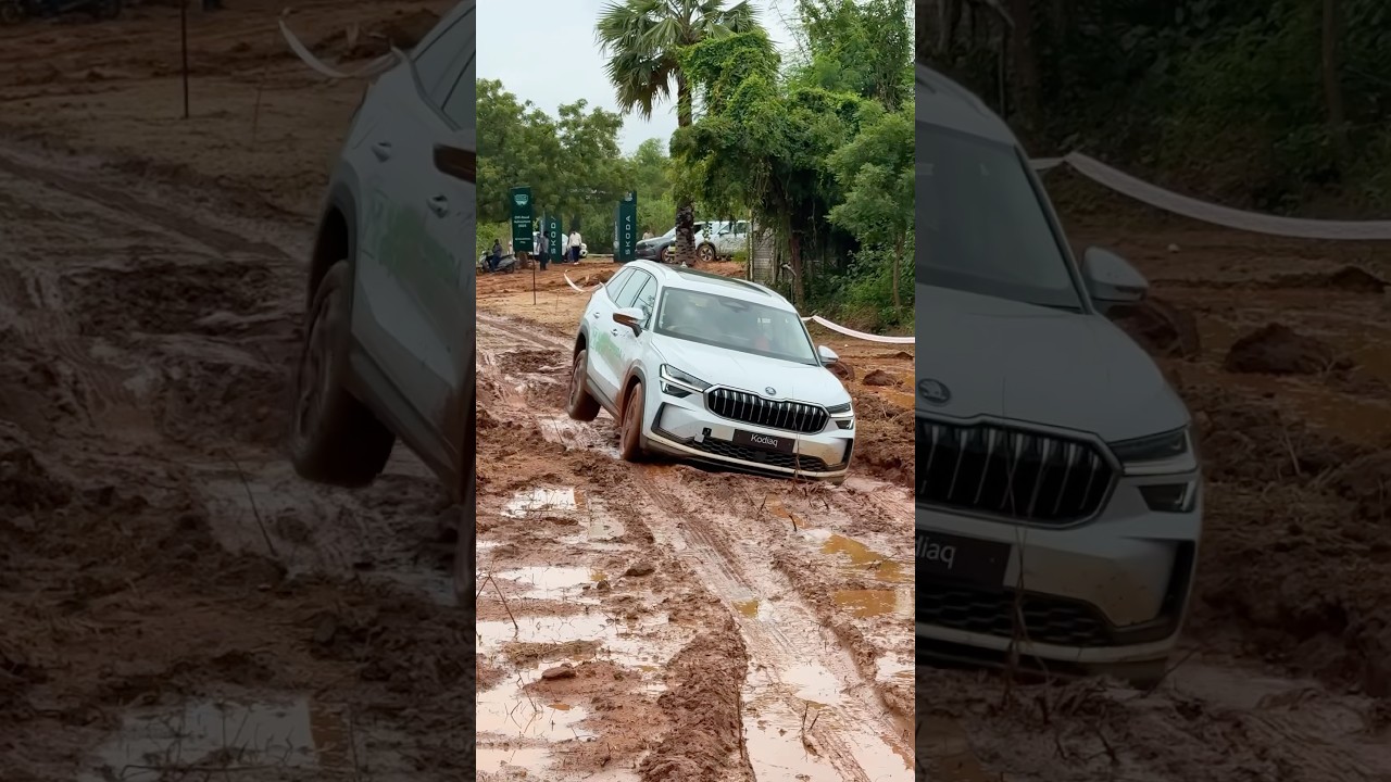 Going off road in the Škoda Kodiaq #skodakodiaq #offroad #shorts #readysetraceoff
