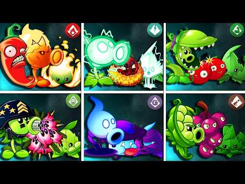Random 6 Team PEA & Bomb & Mint Plants Battlez - Who Will WIn? - PVZ 2
