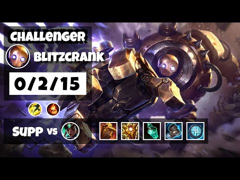 Blitzcrank Challenger Gameplay S11 Replay 11.18 Support (0/2/15) - NA
