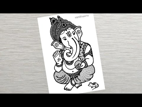 Ganesha Mandala Art | How to draw a Mandala for beginners | #ganeshchaturthi #doodle #vanithaarts
