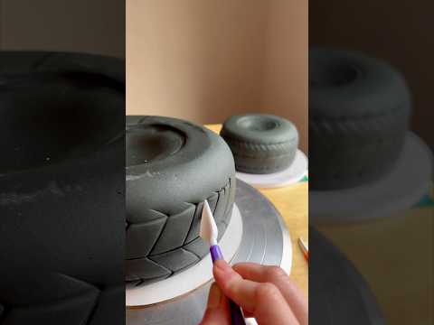 How to sculpt Tire 🛞 Cake #cakedecorating