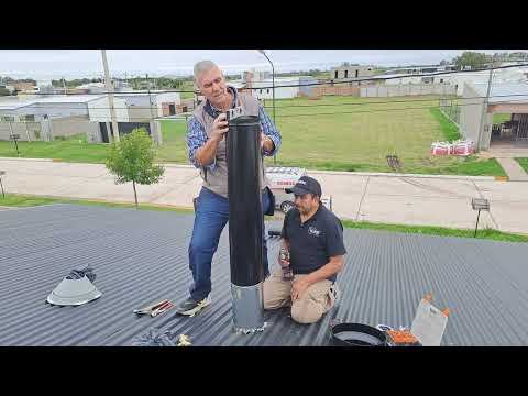 MOMENTOS DE NUESTRAS INSTALACIONES POR TECHO DE CHAPA #salamandras #tromen