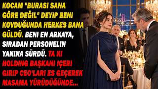 😱 Başkan herkesin önünde beni çağırdı; oysa kocam beni çalışanların yanına oturt