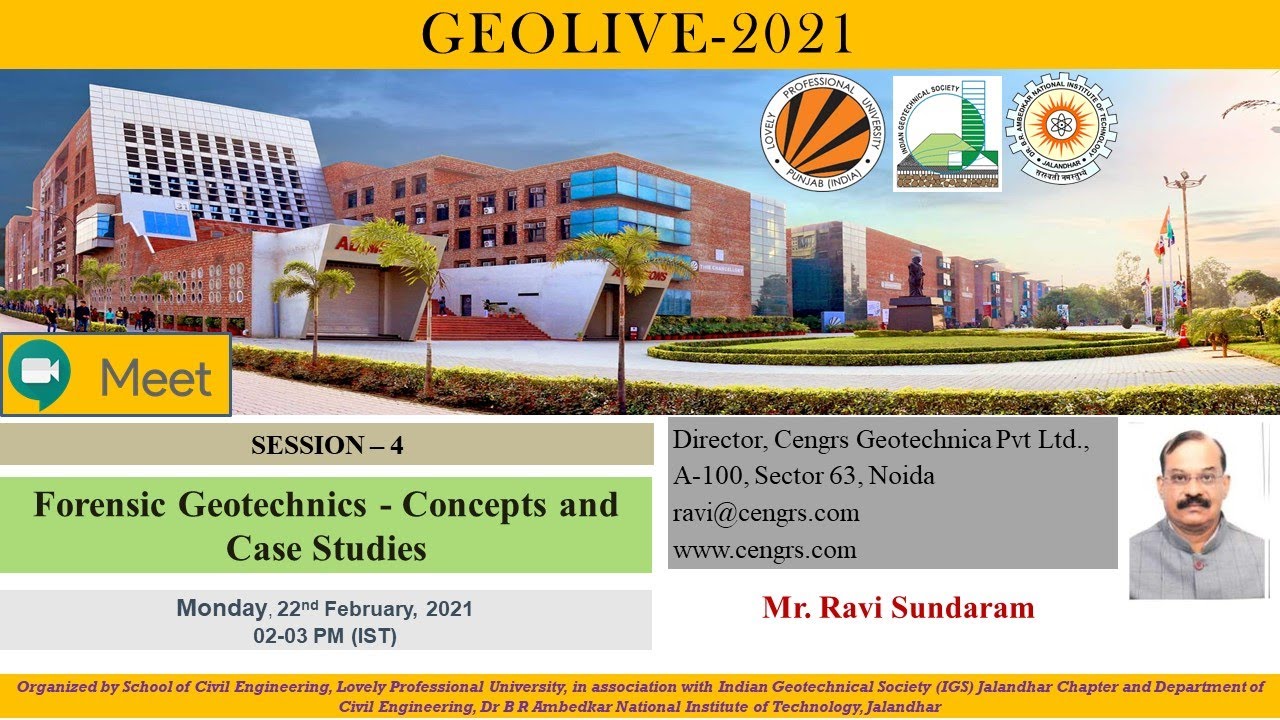 Forensic Geotechnics- Concepts and Case Studies II GEOLIVE -2021