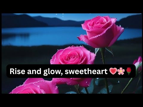 Rise and glow, sweetheart 🌹🌹💖. Cozy Morning Love Pink Flower Roses Messages! 💖🌹🦋