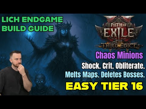 DESTROYS Atlas Maps & Bosses! FULL ENDGAME Lich Chaos Minions Build | PoE2 0.3