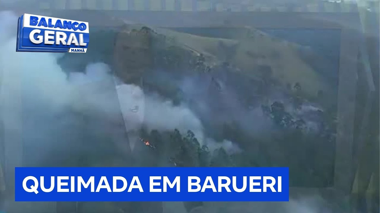 Incêndio atinge área de mata em Barueri e fogo chega perto de casas