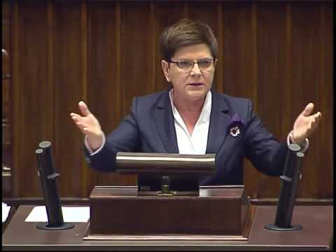 Beata Szydło - Wystąpienie Premier RP w Sejmie