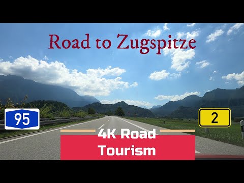 Driving Germany: A95&B2 Sindelsdorf - Garmisch Partenkirchen - 4K motorway drive with mountain views