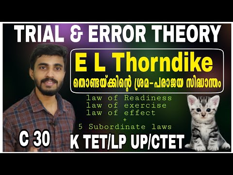 Trial and error theory of learning by THORNDIKE|ശ്രമ പരാജയ സിദ്ധാന്തം|Bond Theory|K TET/C TET/LP UP