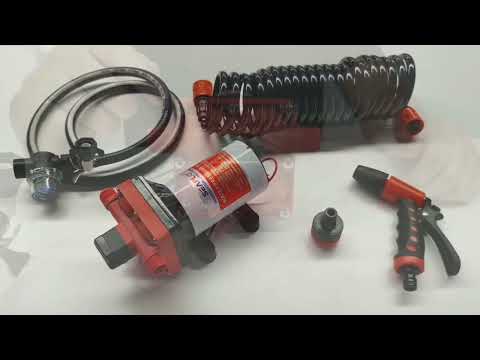 SEAFLO 42 Series Washdown Pump Kit With 7.5m Coiled Hose