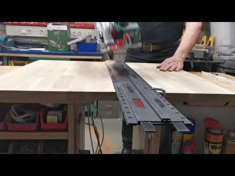 UniversalCirc 18V-53 Schnitt in Eichenleimholz ohne Absaugung