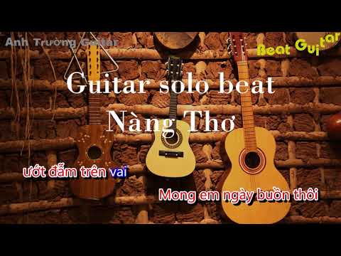 Karaoke Nàng Thơ - Hoàng Dũng Guitar Solo Beat Tone Nữ | Anh Trường Guitar