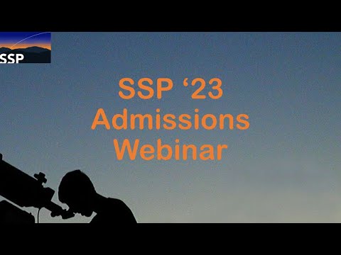 SSP'23 admissions webinar 1 -- 12 27 2022