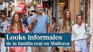 La familia real pasea por Mallorca como cualquier turista con sus looks más informales y veraniegos