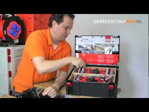 rinkinys: 2 x svirties spaustukai plienas KLI20, 200x80mm KliKlamp + Multitool, Bessey [KLI-SET-A] Juodas Edition video
