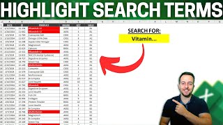 Automatically Highlight Specific Words in Excel | Coloring Search Terms | Conditional Formatting